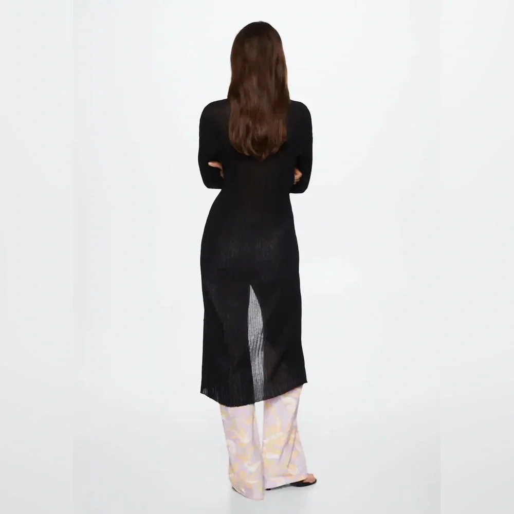 Mango Ribbed Long Cardigan - Picture 2 of 7